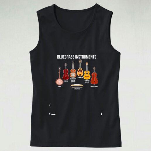 Banjo Bluegrass Instruments Graphic Tank Top