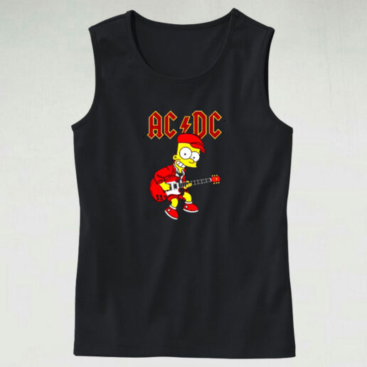 Bart Simpson Acdc Graphic Tank Top