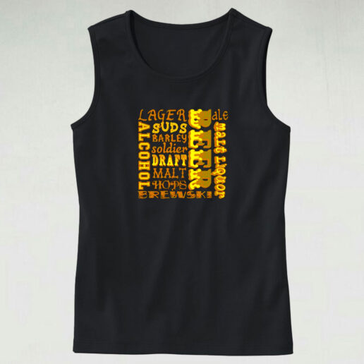 Beer Frosted Glass Graphic Tank Top