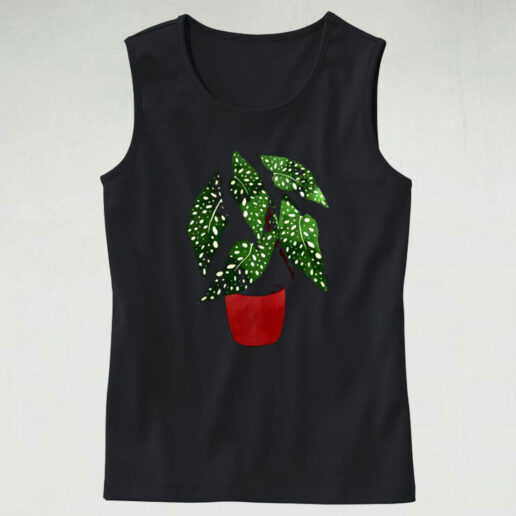 Begonia Maculata Pot Watercolor Graphic Tank Top