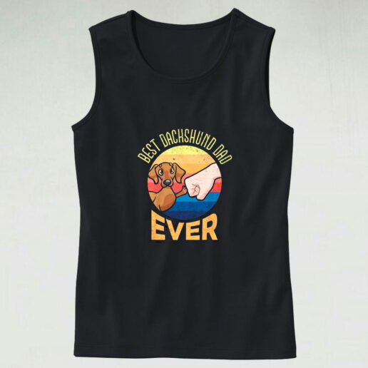 Best Dachshund Dad Ever Graphic Tank Top