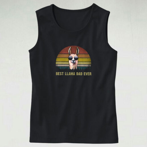 Best Llama Dad Ever Graphic Tank Top