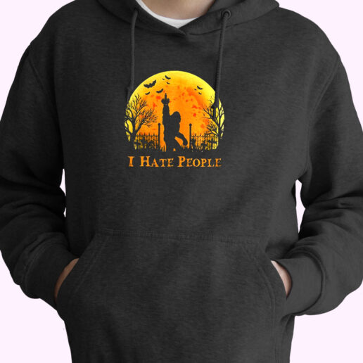 Bigfoot Holloween I Hate People Sunset Essential Hoodie