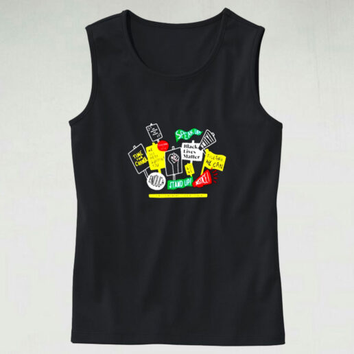 Blm No Justice No Peace Graphic Tank Top