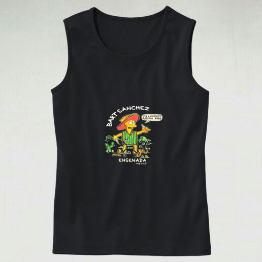 Bootleg Bart Simpson Mexico The Simpsons Graphic Tank Top