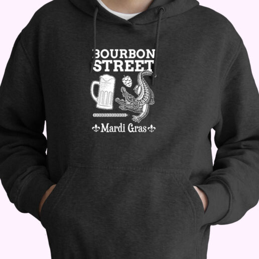 Bourbon Street Mardi Gras New Orleans Louisiana Essential Hoodie