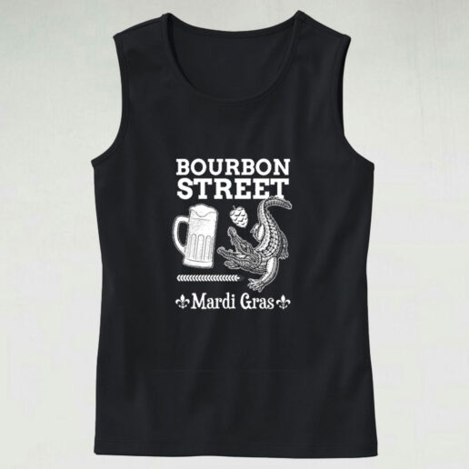 Bourbon Street Mardi Gras New Orleans Louisiana Graphic Tank Top