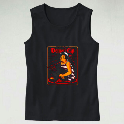 Caring For Your Demon Cat Graphic Tank Top