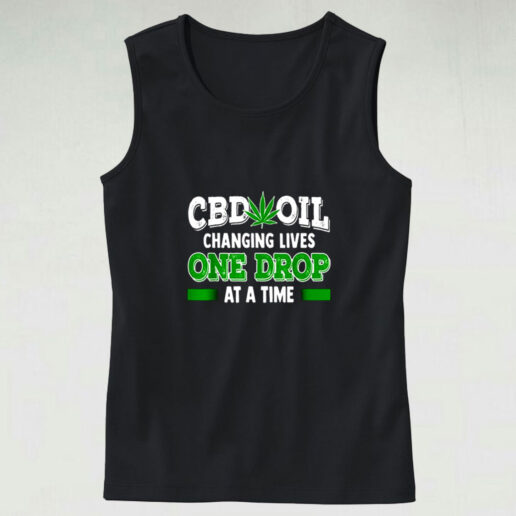 Cbd Oil Shirt Cannabinoid Hemp Heals Slogan Graphic Tank Top