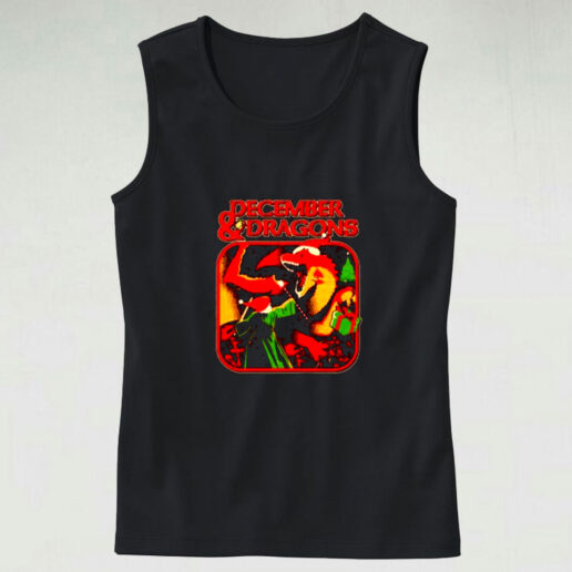 Christmas December & Dragons Graphic Tank Top