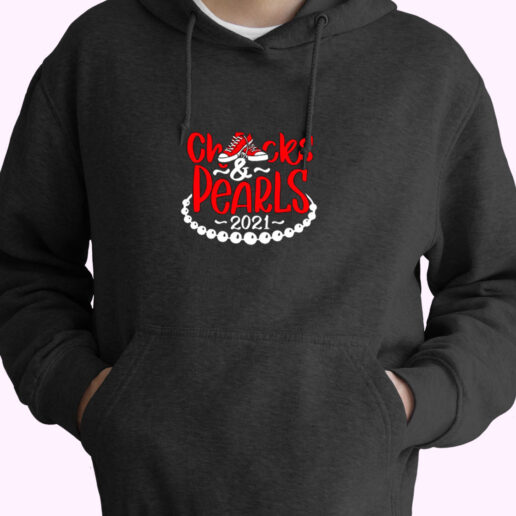 Chucks & Pearls Kamala Harris Essential Hoodie