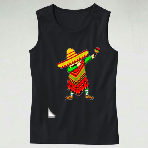 Cinco De Mayo Sombrero Mexican Dabbing Poncho Graphic Tank Top