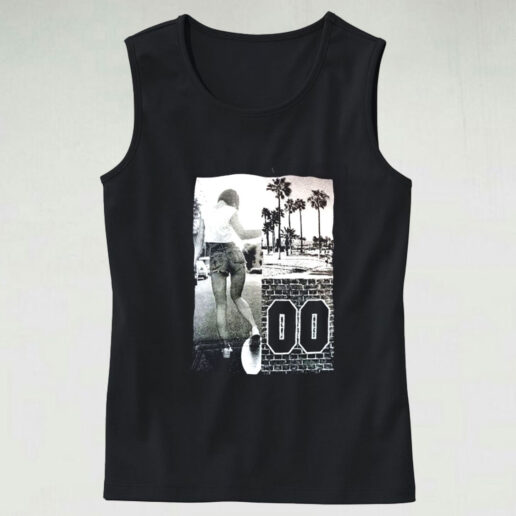 Cute Skating Girl Vintage Classic Graphic Tank Top