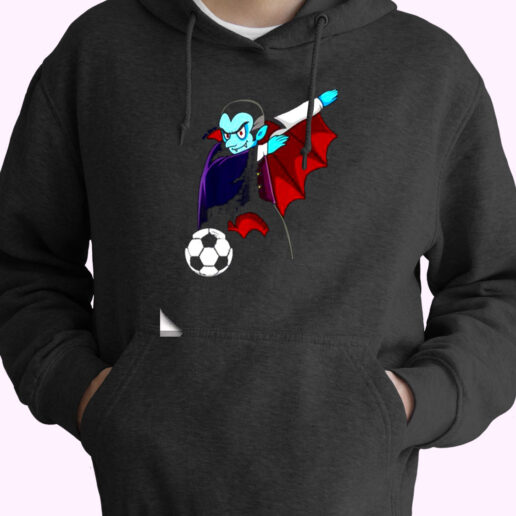 Dabbing Dracula Soccer Halloween Costume Football Boys Girls Essential Hoodie