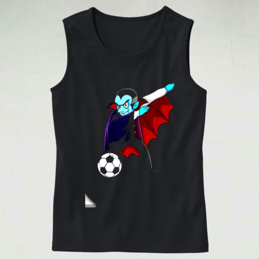 Dabbing Dracula Soccer Halloween Costume Football Boys Girls Graphic Tank Top