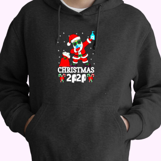 Dabbing Santa With Face Mask Handwashing Essential Hoodie