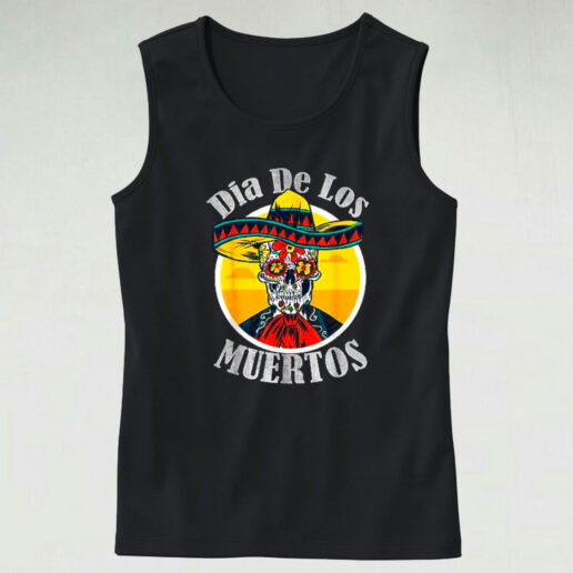 Dia De Los Muertos Day Of The Dead Skull Graphic Tank Top