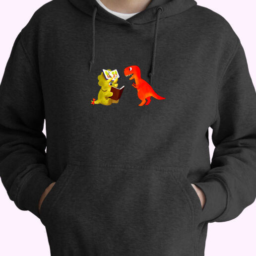 Dinosaur Rhino Reading Essential Hoodie