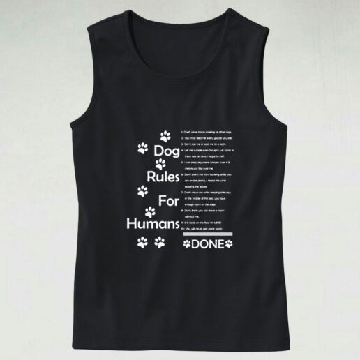 Dog Rules For Humans Graphic Tank Top