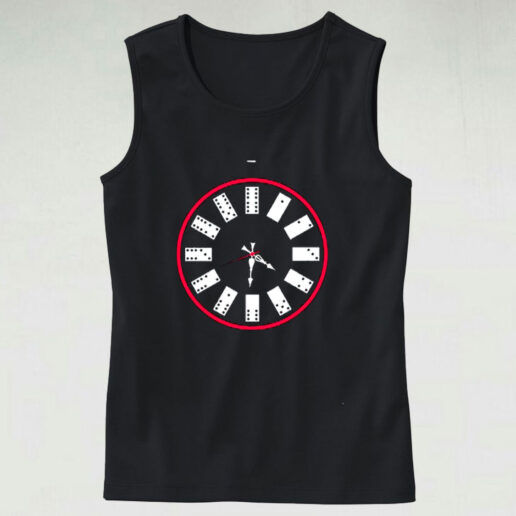 Domino Clock Game Lover Graphic Tank Top