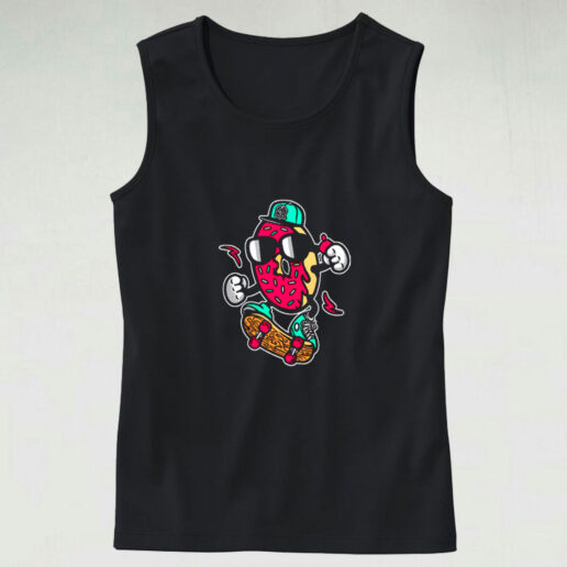 Donut Skateboarder Graphic Tank Top