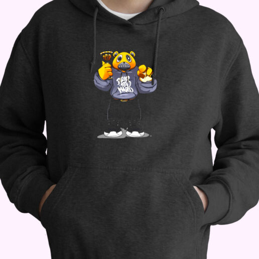 Drip Too Hard Bear Graphic Essential Hoodie