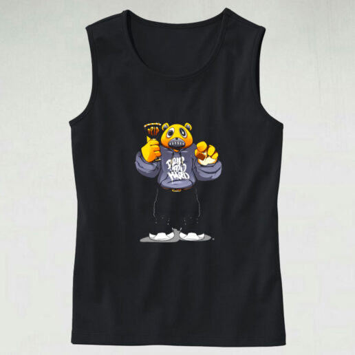 Drip Too Hard Bear Graphic Graphic Tank Top