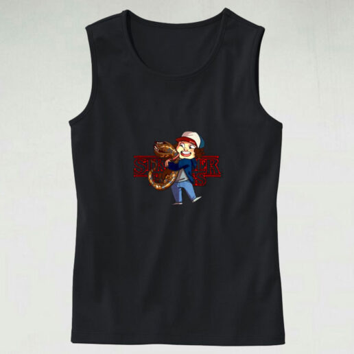 Dustin And His Pet D’artagnan Dart Stranger Things Graphic Tank Top