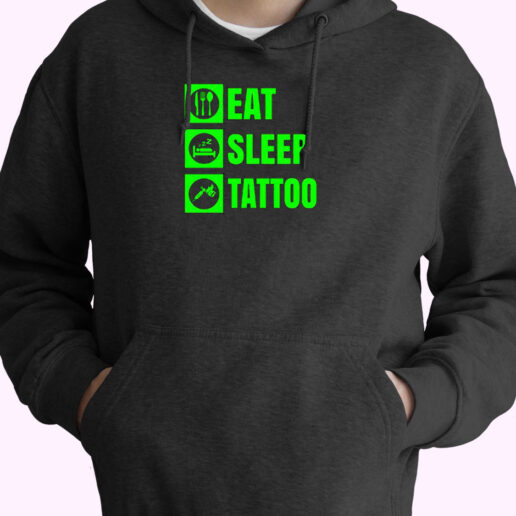 Eat Sleep Tattoo Quote Essential Hoodie