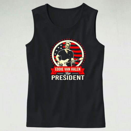 Eddie Van Halen For President Graphic Tank Top