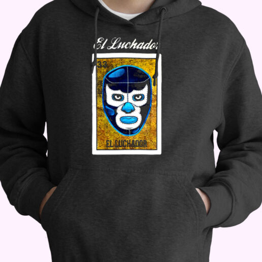 El Luchador Loteria Mexican Bingo Essential Hoodie