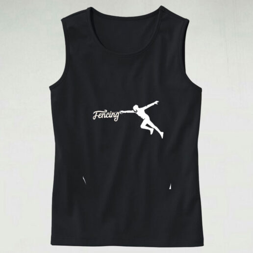 Fencing Sport Epee Foil Saber Lover Graphic Tank Top