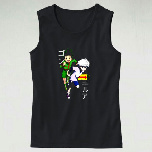 Friends Gon Killua Skateboarding Graphic Tank Top