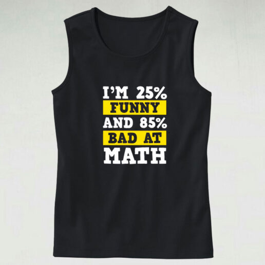 Funny Bad At Math Graphic Tank Top