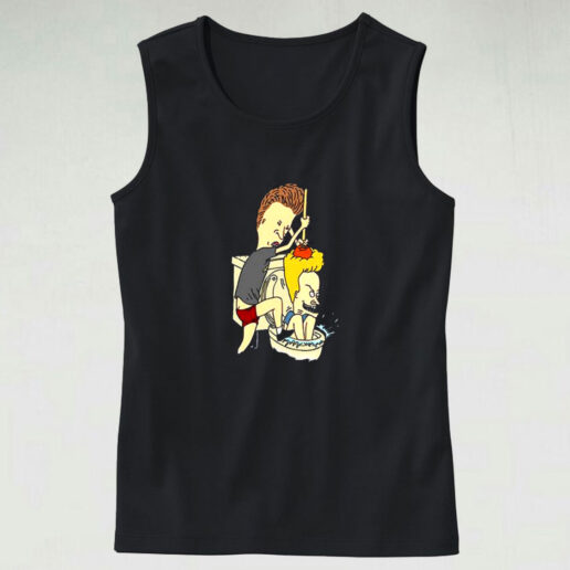 Funny Beavis And Butthead Graphic Tank Top