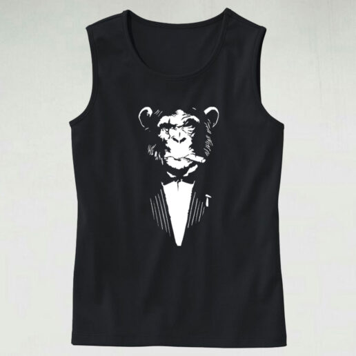 Gangsta Monkey Smoke Graphic Tank Top