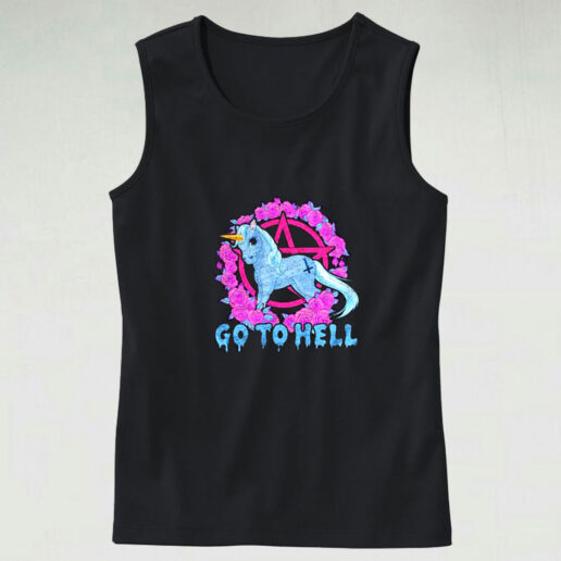 Go To Hell Unicorn Graphic Tank Top