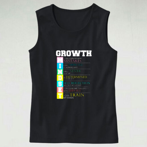 Growth New Mindset And Resolution Graphic Tank Top