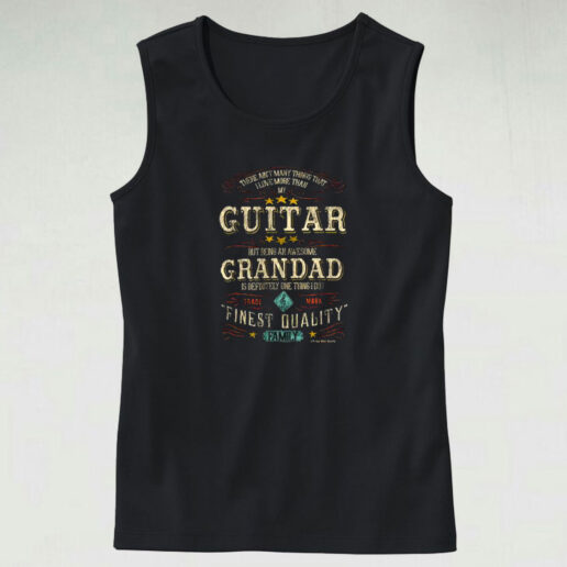 Guitar Grandad Fathers Day Graphic Tank Top