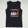 Halloween Horror Characters On Wednesdays We Wear Pink Graphic Tank Top