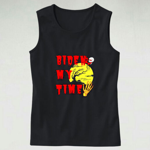 Happy Halloween Biden My Time Skull Graphic Tank Top