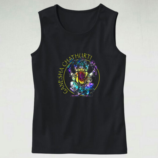 Hindu Celebration Ganesha Chathurti Elephant Graphic Tank Top