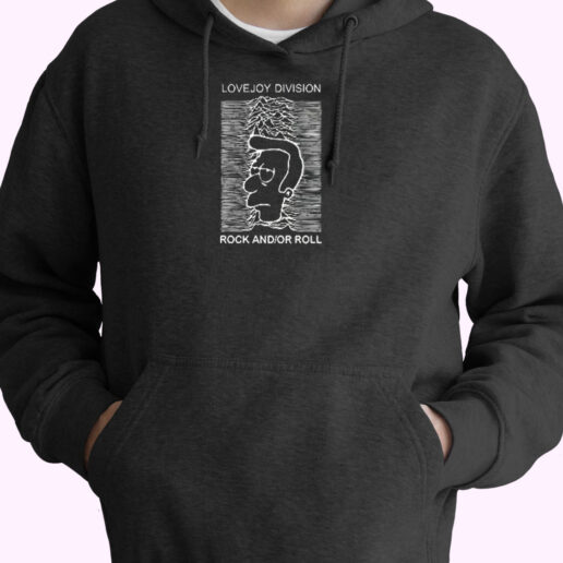 Homer Simpson Lovejoy Division Rock And Or Roll Essential Hoodie