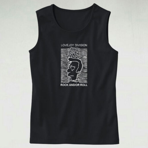 Homer Simpson Lovejoy Division Rock And Or Roll Graphic Tank Top