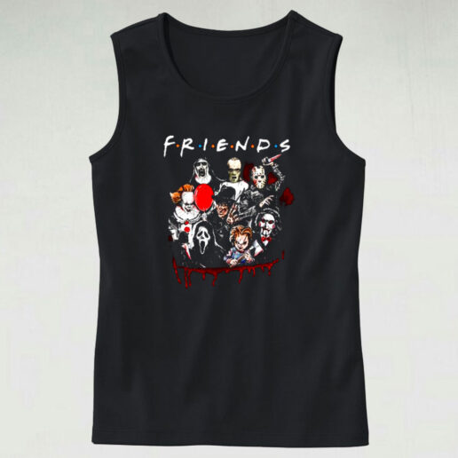 Horror Friends Pennywise Michael Myers Jason Halloween Graphic Tank Top