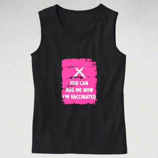 Hug Me I'm Vaccinated Graphic Tank Top