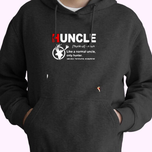 Huncle Definition Like A Normal Uncle Only Hunter Essential Hoodie