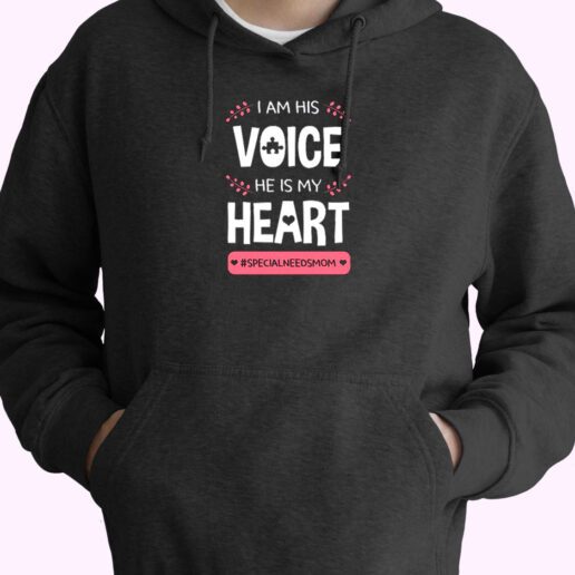 I Am His Voice He Is My Heart Essential Hoodie