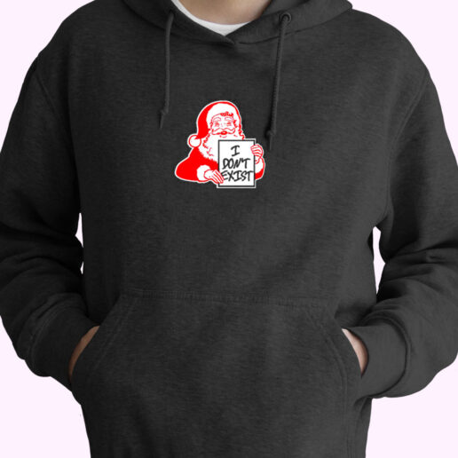 I Don't Exist Santa Christmas Xmas Atheist Holiday Essential Hoodie