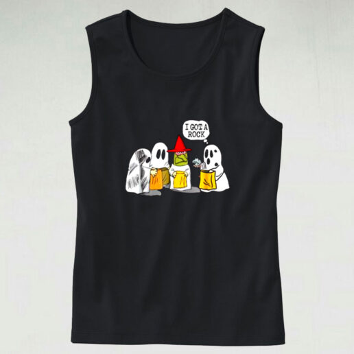 I Got A Rock Funny Trick Or Treat Halloween Graphic Tank Top